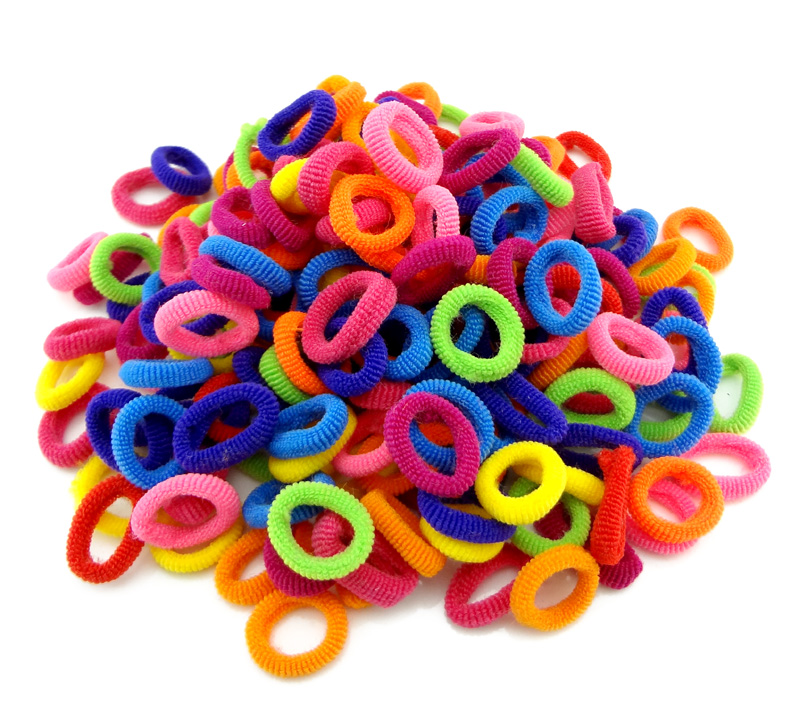 Wholesale 100 Pcs Colorful Child Kids Hair Holders Cute Rubber Hair Band Elastics Accessories font b