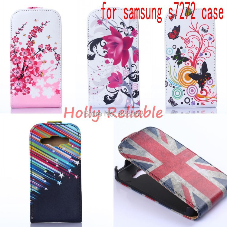 10 pcs/lot For Samsung Galaxy ACE3 ACE 3 III S7270 7270 S7272 7272 S7275 S7278 Flowers Butterfly Flip Leather Back Phone Cover