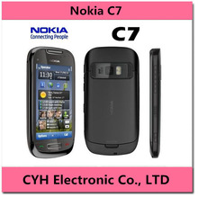 Original Unlocked Nokia C7 cell phone 3G WIFI 3.5Inch Touch A-GPS Internal 8 GB freeship