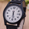 New Fashion Brand Sport Running Military Leather Quartz Watch Wristwatches Gift for Men Male Boy Black