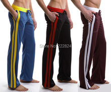 Brand men s home wear trousers long sexy sports pants casual fashion gym sport exercise badminton