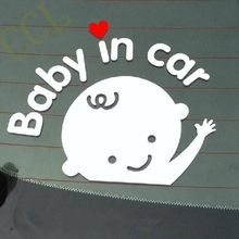 Free shipping Cartoon Car Stickers , Reflective Vinyl Car Styling Baby In Car Warming Car Sticker ,Baby on Board Car Sticker