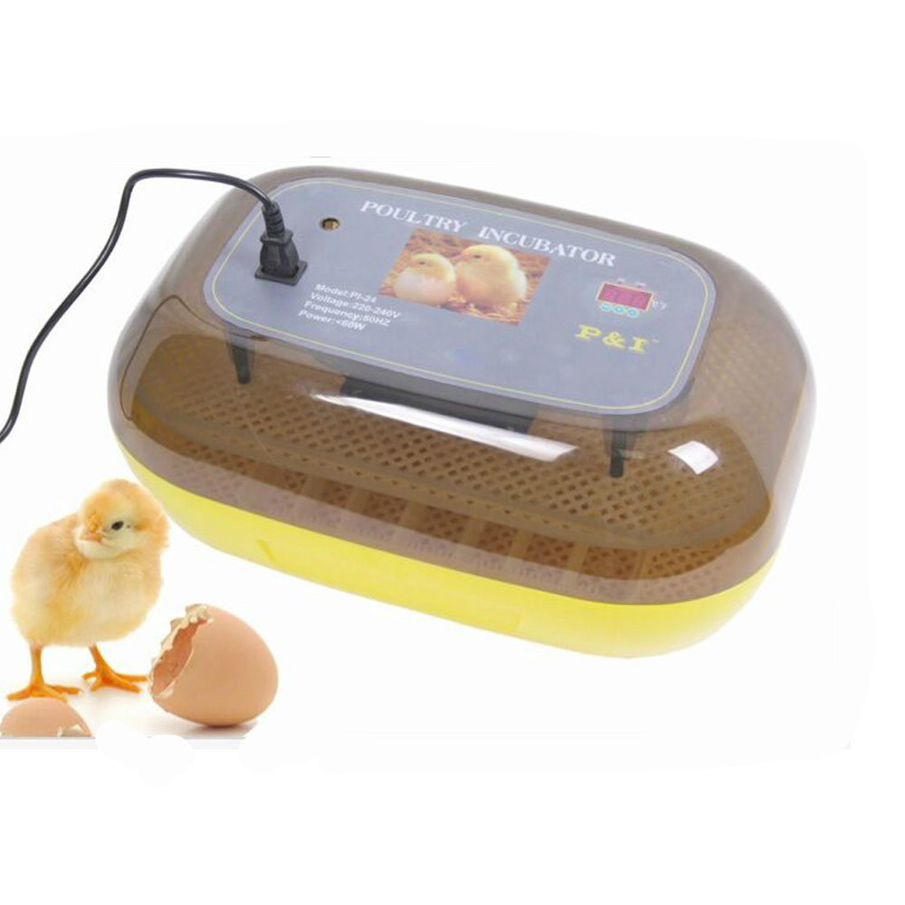 Fully Auto Egg Incubator Digital Poultry Hatcher Hatching 24 Chicken 