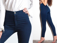New SPRING 2015 fashion women high waist denim pencil american apparel jeans pant xs s m l