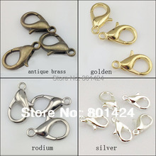 12mm 58 248 zinc alloy lobster clasp parrot clasps hook silver gold antique bronze rhodium claw