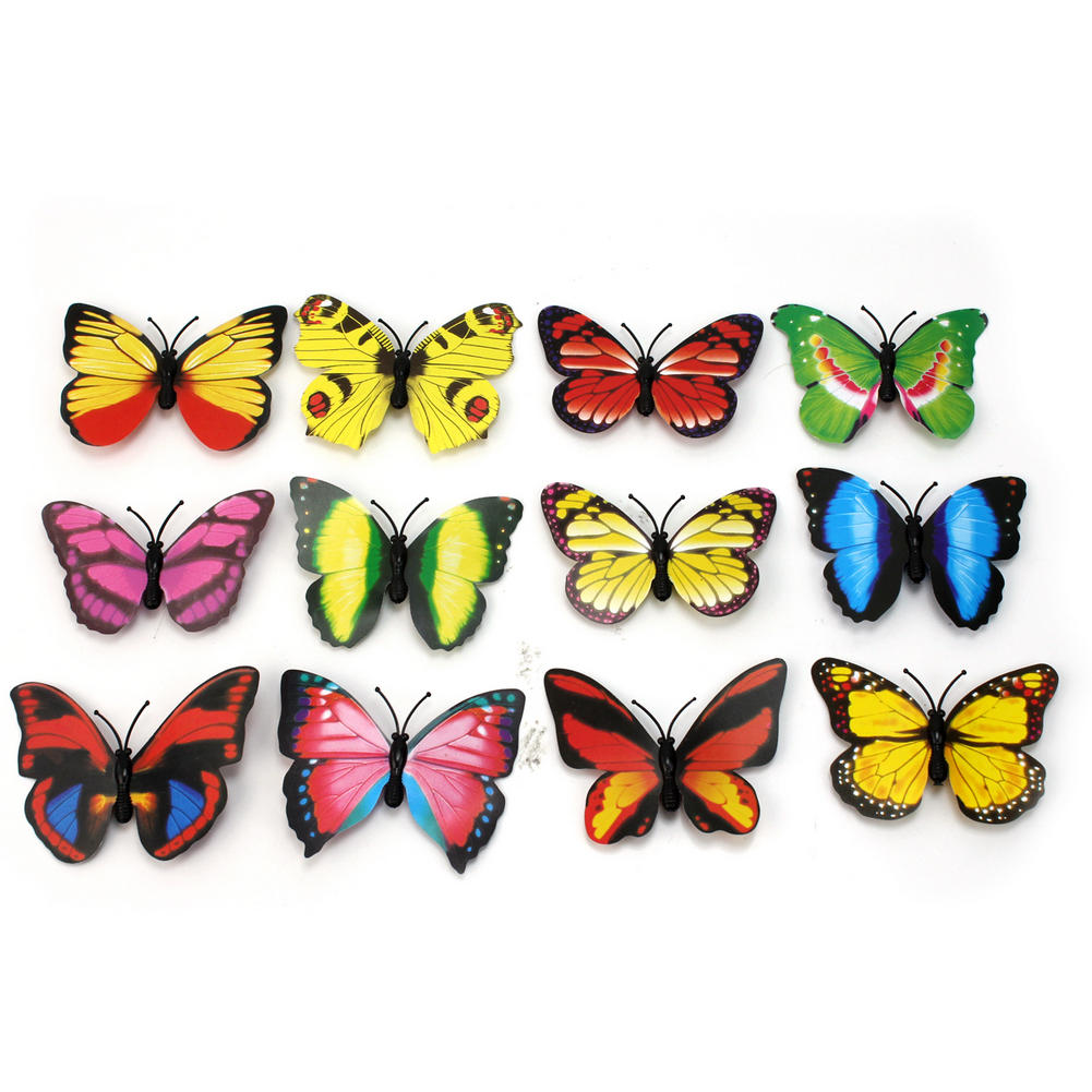 Magnets room diy DIY butterfly Home decor Butterfly  12Pcs Room 3D Decorations Decor Wall Fridge