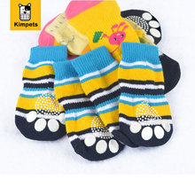4pieces/set Pet products dog winter boots socks lovely doggy socks