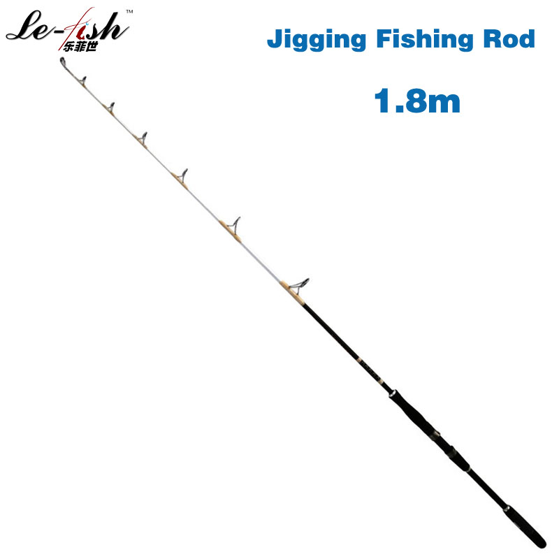Фотография Hot Sale Jig Rods Fiberglass Material EVA Handle Jigging Fishing Rod 1.8m 2Section 40-150g 1.8m