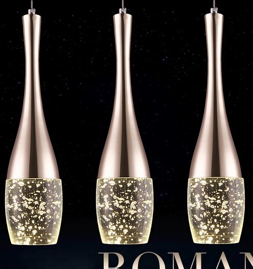 Fashion Wine Glass Modern LED Droplight Bubble Crystal