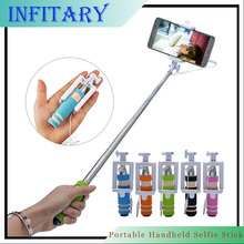 New Mini Portable Extendable Mobile Phone Handheld Selfie Stick Extendable Tripod for iPhone SamsungGalaxy Folded Camera
