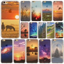 For iPhone 6 Plus Phone Cases Ultra Thin Soft Transparent TPU Back Cases Cover Phone Accessories Color Painted Pattern Protector