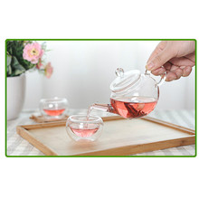 Top Quality 250ml Filter Transparent Glass Teapot Heat Resistant Flower Tea Set Coffee Teapot Convenient Kitchen Office Tea Set