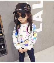 2016 Spring And Autumn Children Clothes Kids Long-sleeved Hoodies Cotton Sweater For Girls