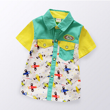 2015 new fashion summer baby boys shirts kids shirt cotton children clothing multicolor baby clothes garcon baby boy shirt