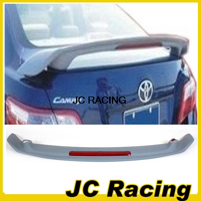 Фотография Unpainted ABS auto car lip spoiler,Rear trunk spoiler with LED lamp for Toyota(Fits for camry  Middle east trunk 06-14)