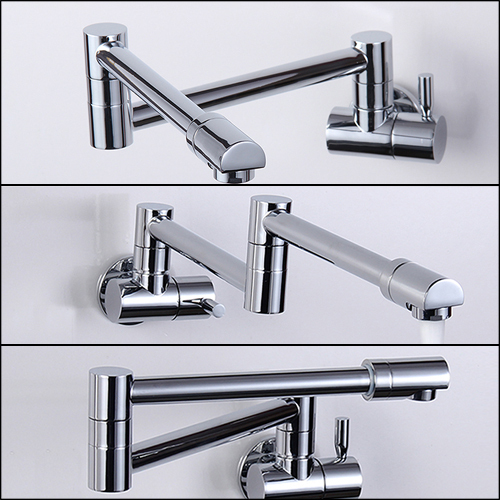 .com : Buy Kitchen Faucets Brass Folding Sink Faucet Wall Water Tap ...