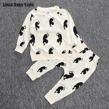 100% Cotton Mini Rodini Long Sleeve T-shirt +pants Outfit Set Newborn Bebe Girls Boys Clothes Baby Romper Bath Set Spring Summer
