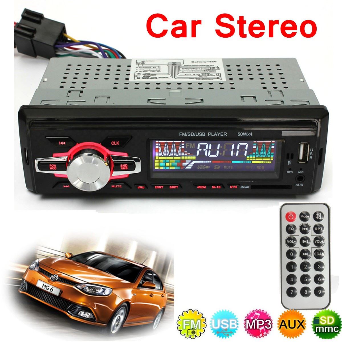 Купить автомобиля стерео аудио головного блока радио fm usb mp3 плеер ...