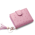 Famous Brand Trendy New Wallet Women Korean Style Fashion Simple Cowhide Short Purse Tassel Ornament Designer