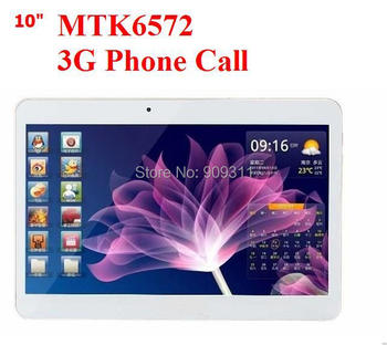 Новый! 10 дюймов MTK6572 двухъядерный 3 г телефонный звонок планшет пк GPS bluetooth Wifi двойная камера с 2 сим слот для карт 2 г / 16 ГБ 1024 x 600