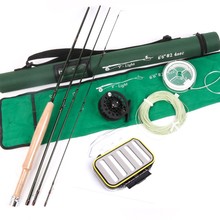 New Arrival Fishing Rod 2wt Fly Rod & Reel Fishing Reel Combo 6.6FT Fast Action Super Light Fly Fishing Rod Combo