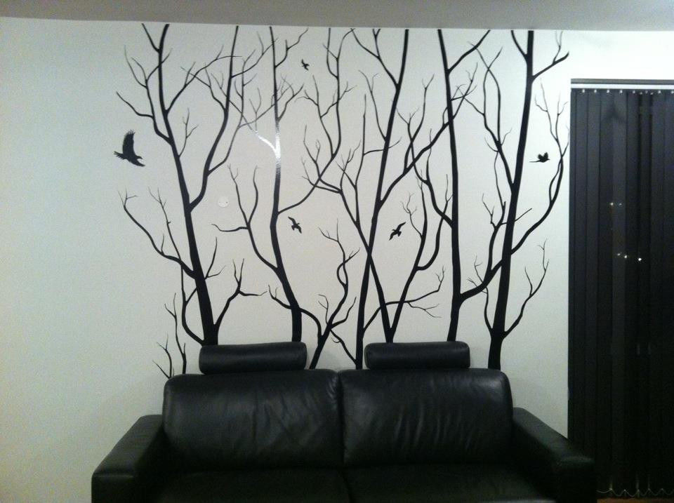 Jjrui Large Wall Decor Vinyl Tree Forest Decal Sticker Diy Home Wall Art Designs Birch Tree Room Decor Vinyl Decal Sticker
