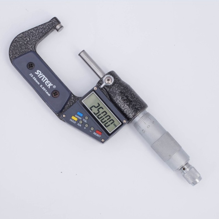 Description Picture 3 of item0.001mm Outside Micrometer 25-50mm Chrome-plated Stainless Steel Digital Micrometer Electronic Micrometer Caliper Gauge Meter