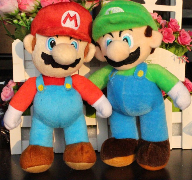 mario and luigi plush set