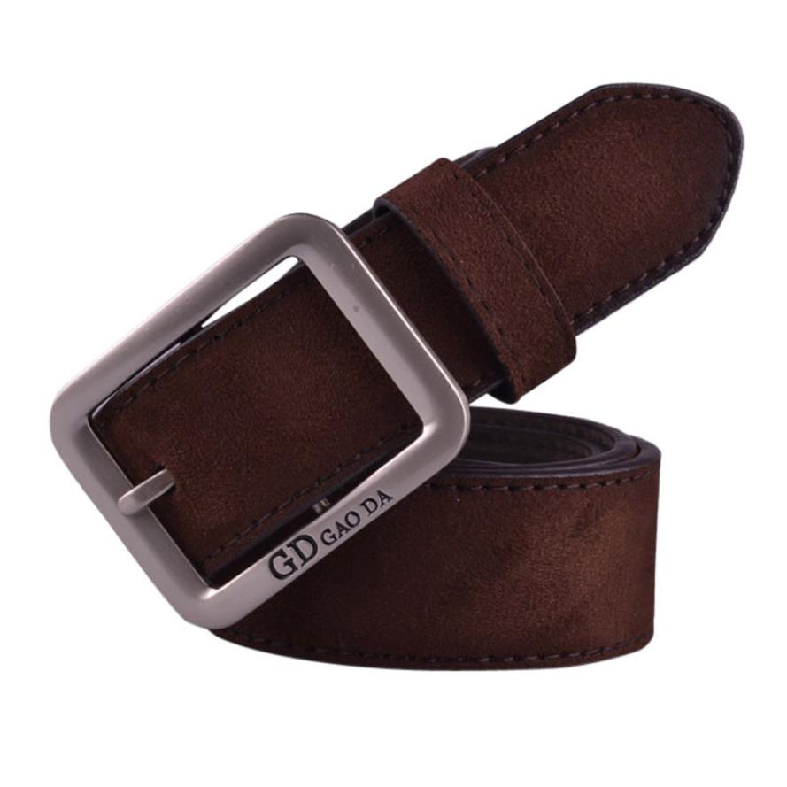 Brand New Boys Mens Casual Waistband Leather Metal Pin Buckle Belt Male cinto masculino Suede Leather