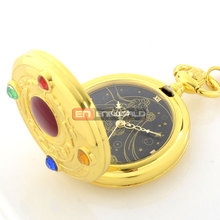 Cassio Gold Star Sailor Moon Pendant Necklace Quartz Pocket Watch Relogio Femininos Dourado P549