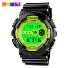 Mens SKMEI moda del reloj fuera del deporte impermeable reloj electrónico para hombre marea reloj para hombre del todo fósforo