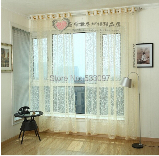 ... living room curtain rustic curtain yarn fabric-inCurtains from Home