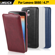 IMUCA Lenovo S660 case cover Leather Case folio Luxury Hand made Flip Cover for Lenovo S660