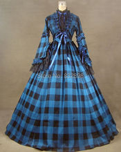 New Civil War Blend Tartan Ball Gown Dress
