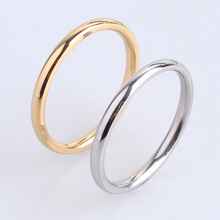 2mm gold silver Smooth 316L Stainless Steel wedding rings for women wholesale