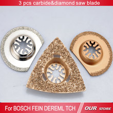 3 pcs carbide&diamond saw blades for oscillating tools as TCH,FEIN,DREMEL,at good price and fast delivery,best for decoration