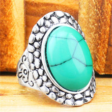 Wholesale Lot 5pcs Vintage Look Retr Craft Tibet Alloy Silver Plated Assorted Design Mixed Color Turquoise