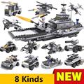 8pcs lot XBL13007 Playmobil Military Star Wars Spaceship Building LegoBlocks Sets Montessori Brick Boy figure Toys