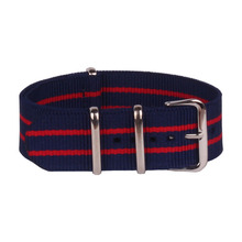 Multicolor Navy línea roja 22 mm ejército militar pulsera de reloj de la otan Nylon correa tejida de fibra de 22 mm hebilla