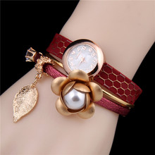 2016 Free shipping hot sale pearl pendant bracelet watches women digital watch relogio masculino quartz Watch