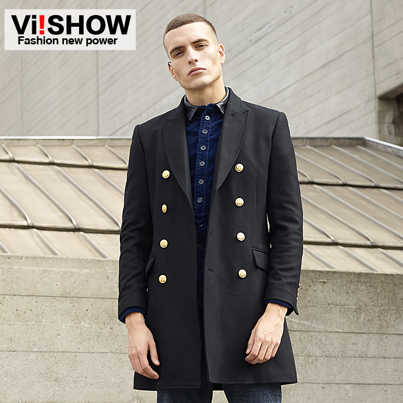 2014 Fashion Stylish Men's Trench Coat,Winter Jacket mens mid-long slim Double Breasted Coat ,Overcoat wool Polyester Outerwear