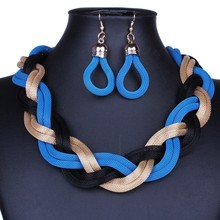 2015  New Fashion Vintage Necklace Jewelry Metal Choker Necklace  Women Statement Necklace Chunky Chain DFX-736