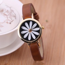 Cuarzo de flores ocasionales hombres vestido relojes correa de cuero de dibujos animados estudiantes deportes de primeras marcas de lujo relojes de primeras marcas