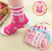 2016 new season 1 lot 2 pair cartoon Kids Socks Cotton 1 to 12 Years cartoon girl Socks stripe boys socks