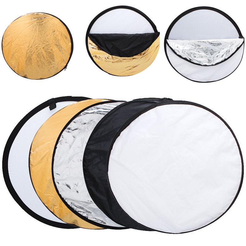 24 60cm 5 in 1 Portable Photo Studio Reflector Multi Photo Disc Collapsible Light Reflector Photography
