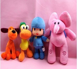 4pcs/lot POCOYO Cartoon Dolls & Stuffed Toys Toys & Hobbies Elly & Pato & POCOYO& Loula plush toy