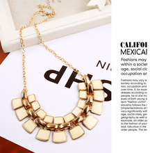 2015 Trendy Necklaces Pendants Link Chain Collar Long Plated Enamel Statement Bling Fashion Necklace Women Jewelry