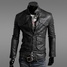 2015 Rushed Special Offer Mandarin Collar Acetate Zipper England Style Polyester Woven Slim Baseball Jacket Military