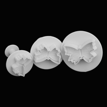 3 pcs/set Cupcake Butterfly Cake decoration Cookie Cutter Sugar Plunger Fondant Cake Decorating Tools Kitchen Accessories A116