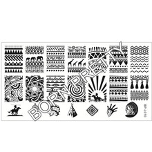 Aztec Pattern Nail Art Stamp Template Image Plate BORN PRETTY BP L010 12 5 x 6